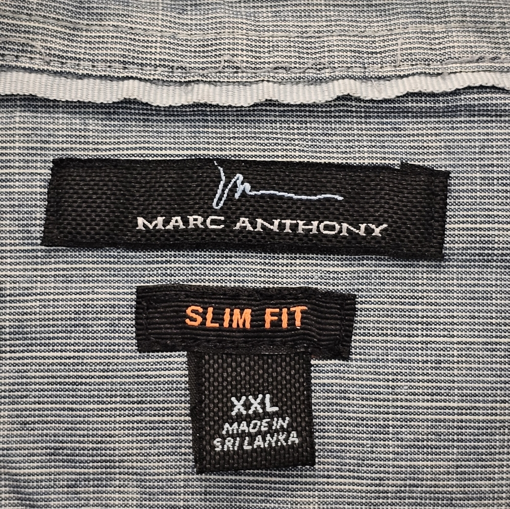Marc Anthony Signature Slim Fit SS Button Up Shirt, EUC, Size XXL - Picture 2 of 9